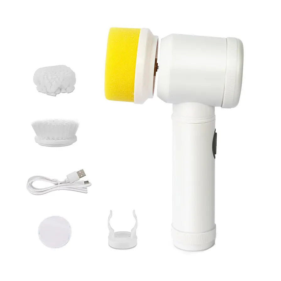 Multifunctional 5 in 1 Kitchen Spin Scrubber Wireless Handheld Electric Cleaning Brush