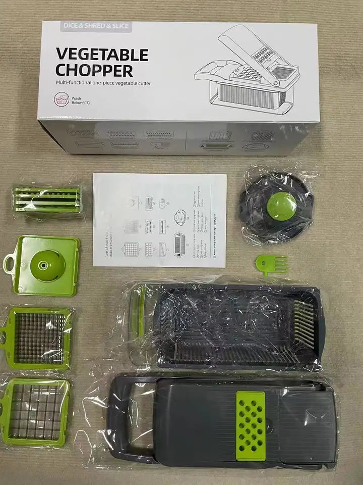 Hot Selling Kitchen Multi 12 in 1 Manual Fruit/Vegetable Cutter/Slicer/Chopper