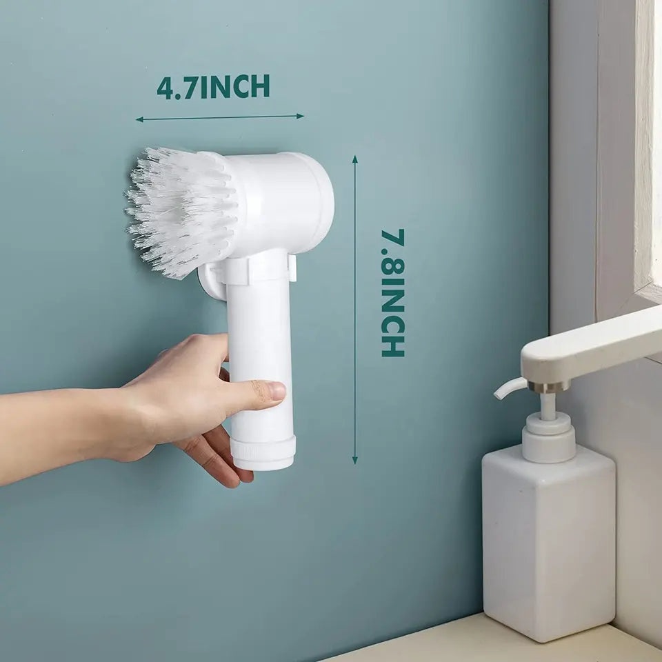 Multifunctional 5 in 1 Kitchen Spin Scrubber Wireless Handheld Electric Cleaning Brush