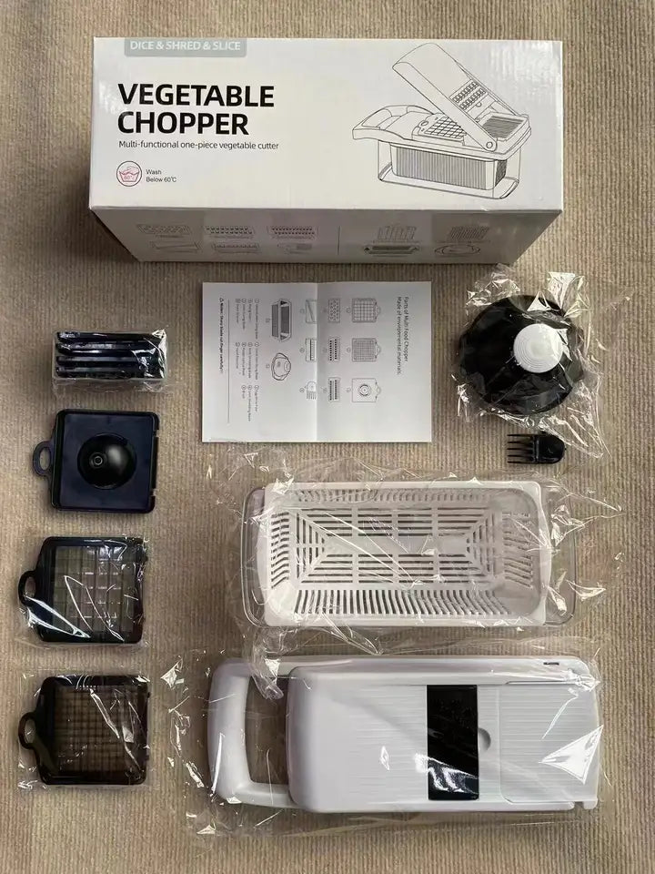 Hot Selling Kitchen Multi 12 in 1 Manual Fruit/Vegetable Cutter/Slicer/Chopper