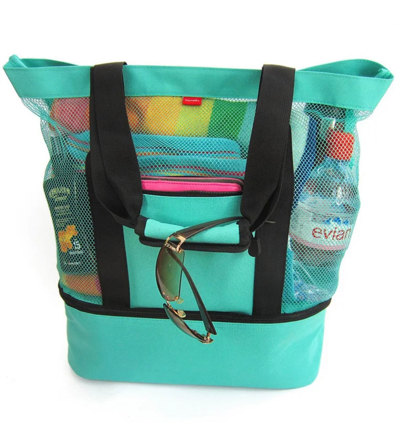 Oversized Large Foldable Summer Insulated Tote Mesh Beach Bag