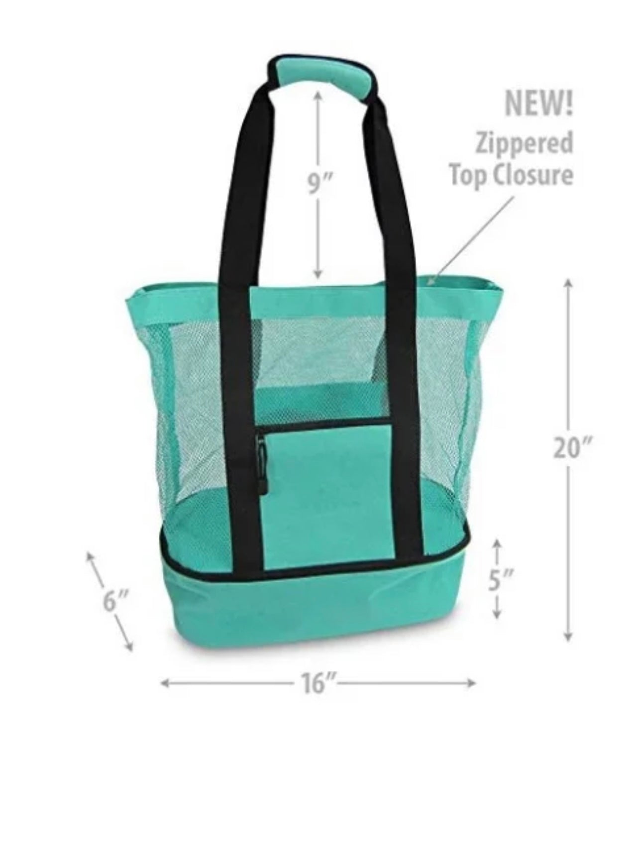 Oversized Large Foldable Summer Insulated Tote Mesh Beach Bag