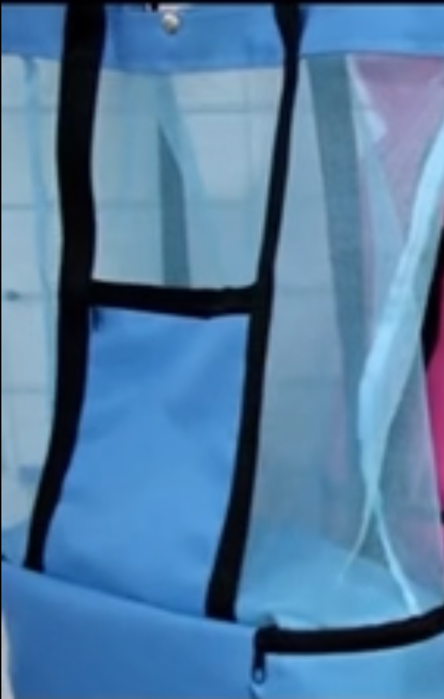 Oversized Large Foldable Summer Insulated Tote Mesh Beach Bag